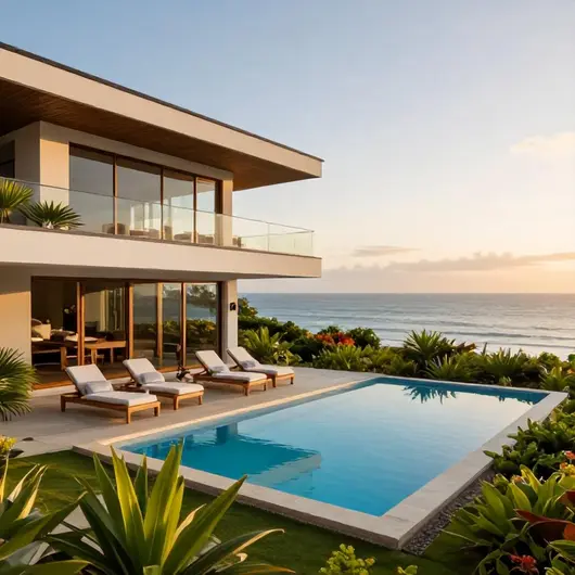 Casa frente-mar com piscina e vista única